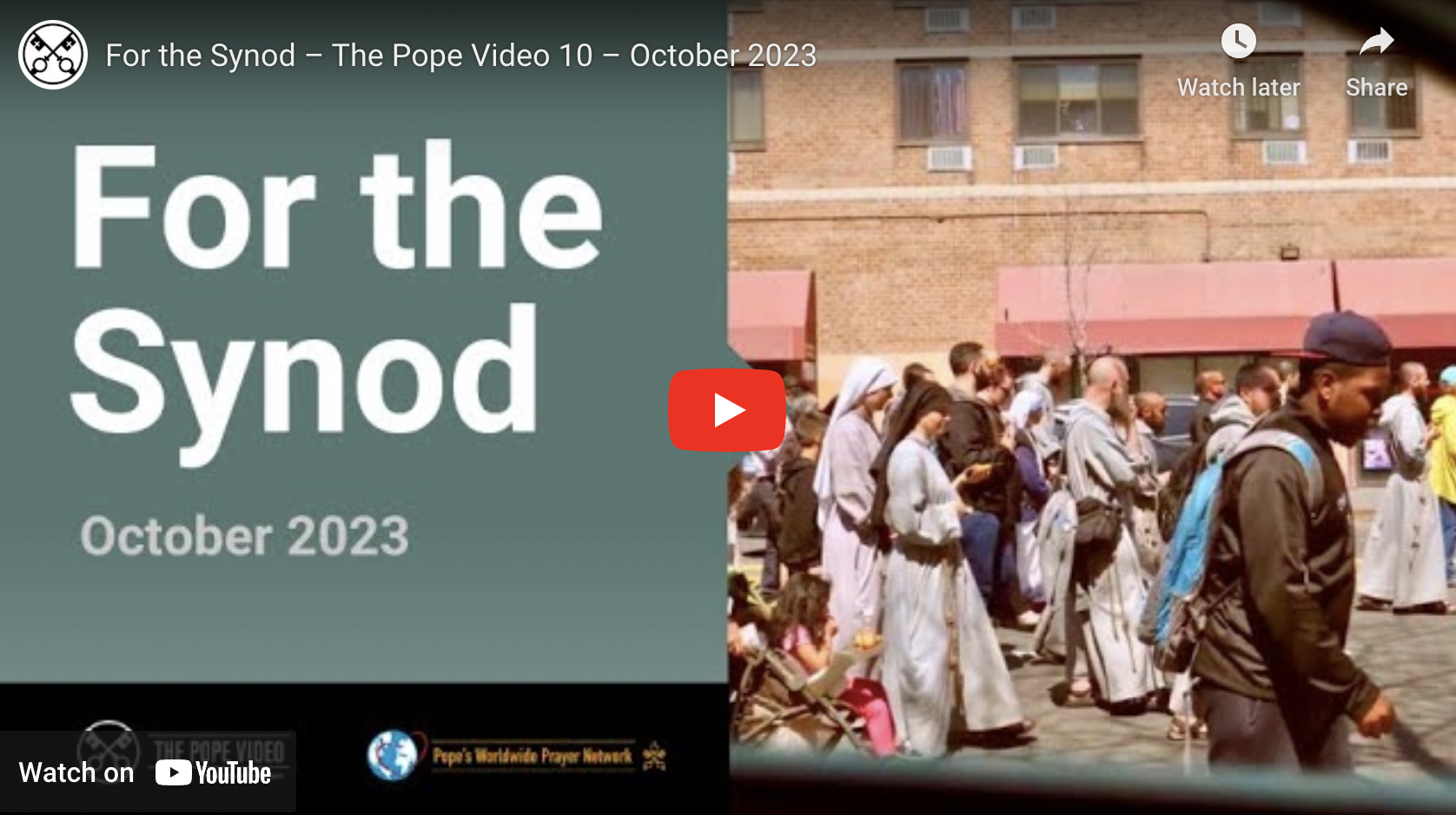 For the Synod – The Pope Video